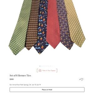 Hermes Men's Tie Collection - Green, Blue, Red, Yellow